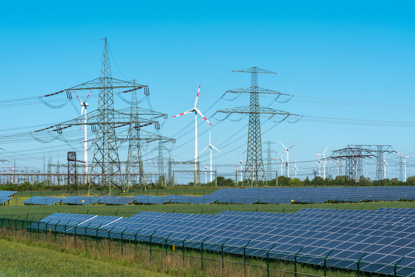 Renewable energy and relay station seen in Germany